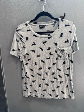 Justify Gray Cat Pocket Tee